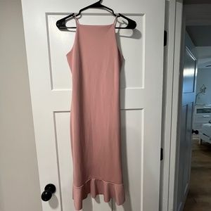 Pink midi dress